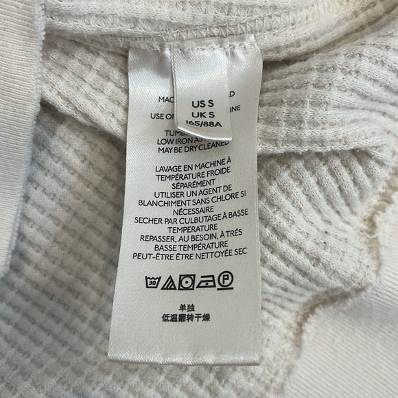 We The Free Buttercup Cream Oversized Long Sleeve Thermal Top size small - Picture 8 of 10